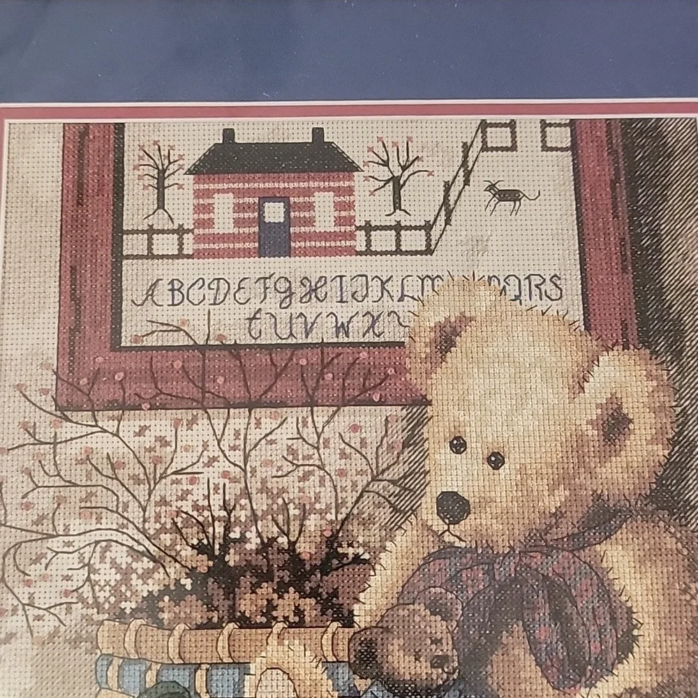 Counted Cross Stitch, Old Teddies by Sunset. NWOT.